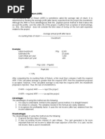 Accounting Rate of Return (ARR)