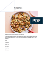 Cauliflower Carbonara