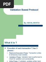 Validation Based Protocol