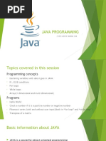 Java Programming: - Syed Ashik Naina S M