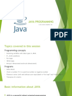 Java Programming: - Syed Ashik Naina S M