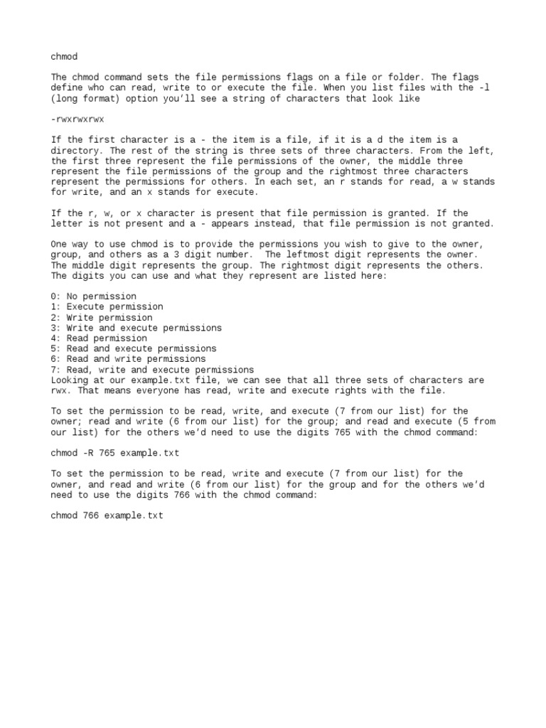 Chmod Command
