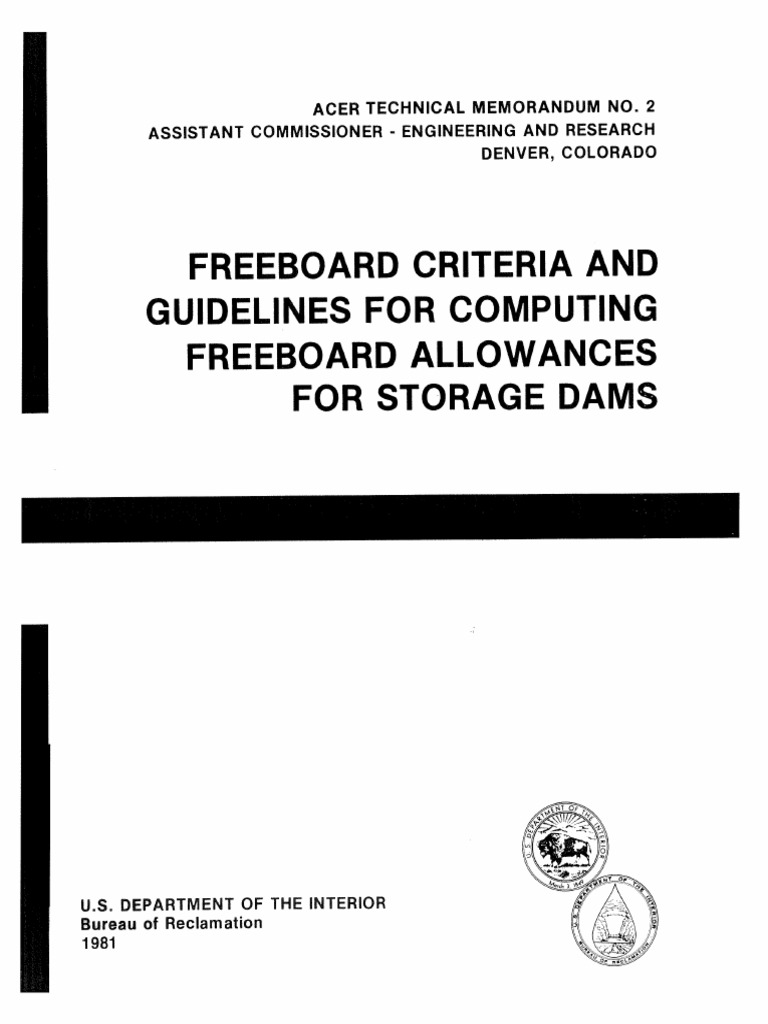 1981 USBR Freeboard Criteria PDF | PDF