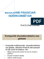 Menaxhimi Financiar Ndërkombëtar: Prof - Dr.Drita Konxheli