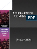 Nec Requirements For Generators: Professional Development Seminar Series