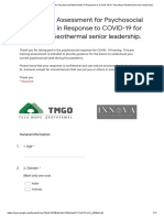Pre-training Assessment for Psychosocial Intervention in Response to COVID-19 - Google Forms