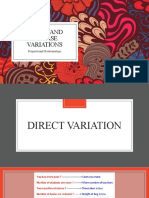 Direct and Inverse Variation