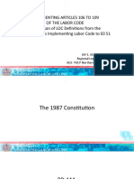 Implementing Articles 106 To 109 of The Labor Code Comparison of LOC Definitions From The Omnibus Rules Implementing Labor Code To E0 51