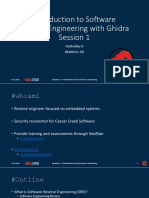 Introduction To Software Reverse Engineering With Ghidra Session 1