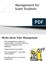 Time Management For Graduate Students