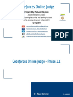 Codeforces Online Judge: Prepared By: Mohamed Ayman