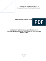 Adauto Lima - Determinacao Da Taxa de Cambio - Uma Aplicacao de Modelos Economicos A Economia Brasile