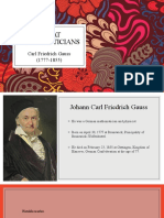 Great Mathematicians: Carl Friedrich Gauss and John Napier
