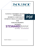 National University of Science and Technology Degree in Computer Science Students' Field Attachment Log Book FOR Marange Blessing N0172847H
