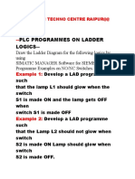 PLC PROGRAMMES ON LADDER LOGICS FOR SIEMENS CONTROL
