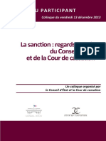 La Sanction: Regards Croisés Du Conseil D'état Et de La Cour de Cassation