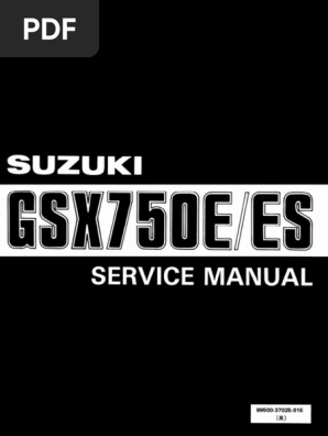 Suzuki GSX750E, ES '83-'86 Service Manual (99500-37025-01E) | PDF