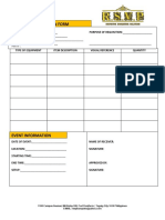 Equipment Requisition Form