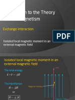 Introduction To The Theory of Ferromagnetism: Exchange Interaction