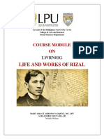 Life and Works of Rizal: Course Module ON