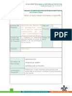 Identificación de La Guía Didáctica para La Gestión de Proyectos