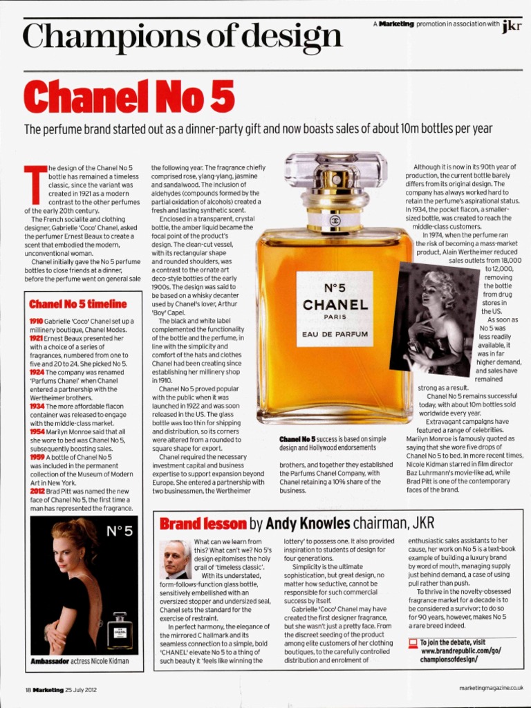 Chanel Ilo5: Champions of Design, PDF, Cosmetics