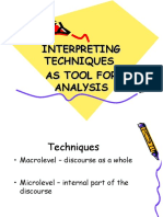 Interpreting Techniques As Tool For Analysis