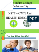Holy Infant College Tacloban City NSTP - Cwts Unit Health Education