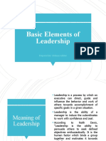 6. Basic Elements of Leadership