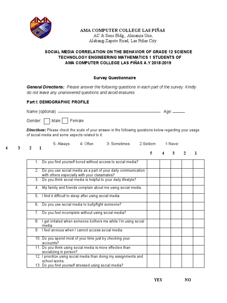 Social Media Impact on Grade 12 Students | PDF | Social Media | Popular ...