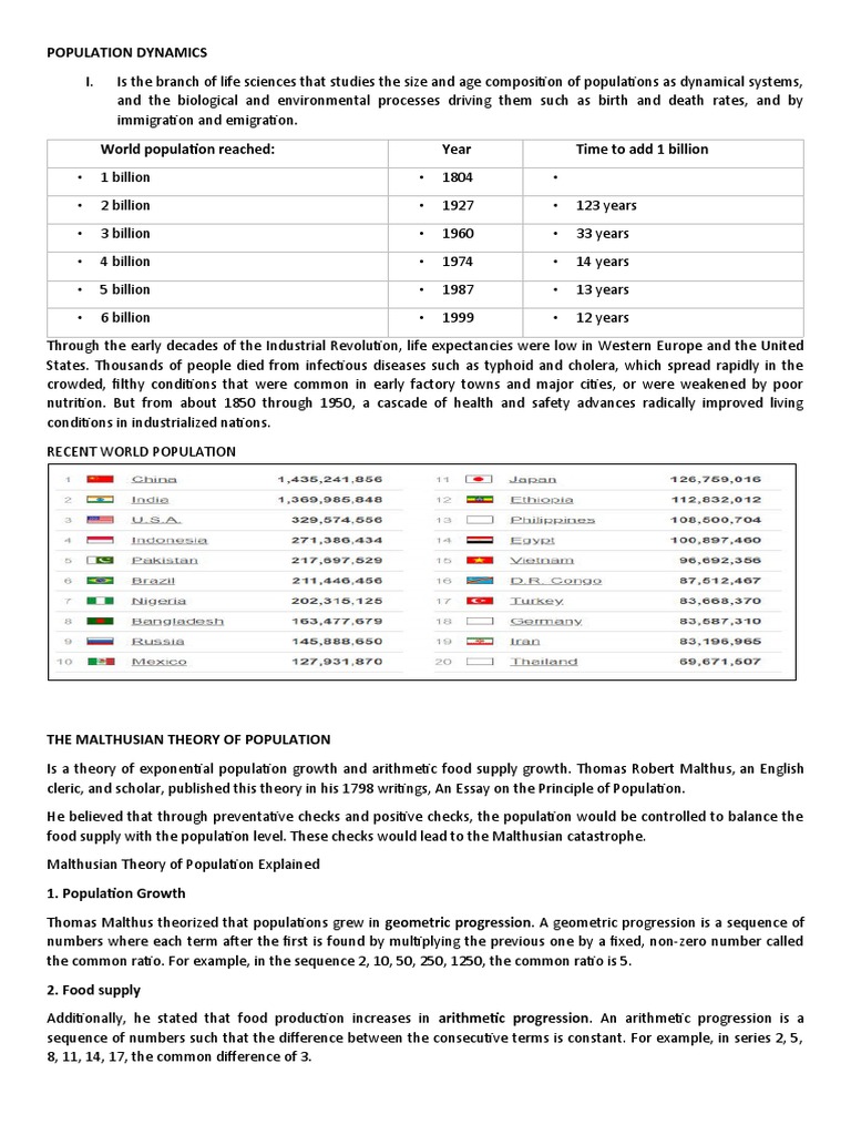 Understanding Population Dynamics and Trends | PDF | Total Fertility ...