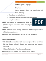 Structured Query Language DDL - Data Definition Language: 14CS440 / Database Management Systems