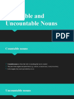 Countable and Uncountable Nouns