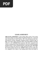 Lease Agreement: THIS LEASE AGREEMENT Is Made at Patna, Bihar On This 17