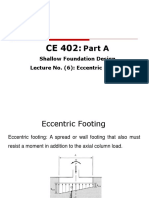 Part A: Shallow Foundation Design Lecture No. (6) : Eccentric Footing