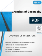 BRANCHES OF GEOGRAPHY PPT