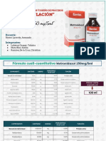 Formulación oral Metronidazol 250mg/5ml