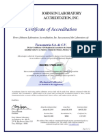 Certificate of Accreditation: Johnson Laboratory Accreditation, Inc