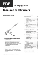 Manuale Di Istruzioni: Accessorio Decespugliatore