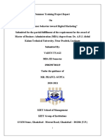 STP REPORT ON CONSUMER-BEHAVIOUR-TOWARDS-DIGITAL-MARKETING - VARUN TYAGI (119) Docx