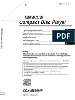 FM MW LW Compact Disc Player: CDX-M850MP