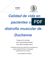 Calidad de Vida en Pacientes Con Distrofia Muscular de Duchenne