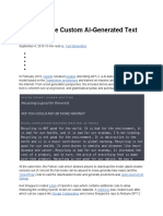 How To Make Custom AI-Generated Text With GPT-2