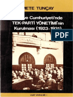 Turkiye Cumhuriyeti'nde Tek-Parti Yönetimi'nin Kurulmasi (1923-1931) PDF