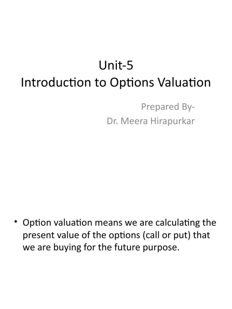 Options Valuation and Pricing Models | PDF | Black–Scholes Model ...