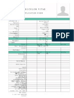 CV Application Form