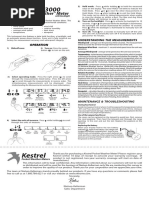 Kestrel Meters Kestrel Meters Weather Radio Kestrel 3000 Users Manual 568124