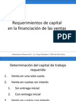 Requerimientos de Capital en La Financiación de Las Ventas