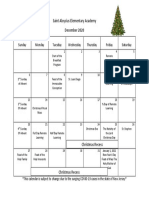 December Calendar 2020 