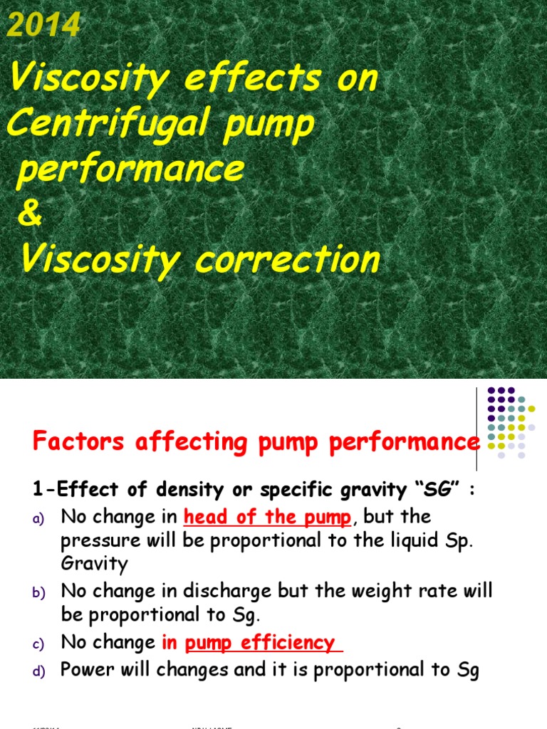 Viscosity Effect (2014) | PDF | Pump | Viscosity